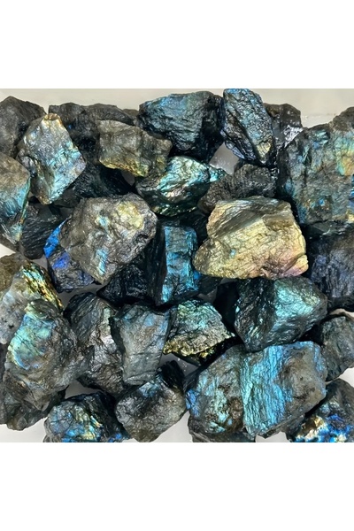 Choice 280-300 غرام، كيس واحد، حجر لابرادوريت طبيعي خشن الملمس، مناسب للطحن و...