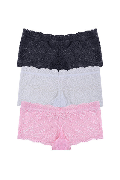 koza iç giyim Slip boxer din dantelă din 3 piese pentru femei (OPȚIUNI DIVERS...