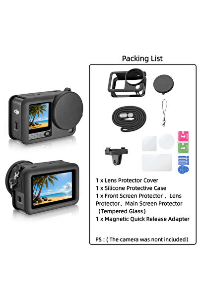 Choice GRAY COLOR For Dji Osmo Action 6 Camera Accessory Kit Lens Guard/Silic...