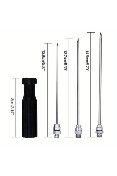 Choice 1set Silvery 1Set Cattle Trocar Needle Stainless Steel Trocars Livesto...