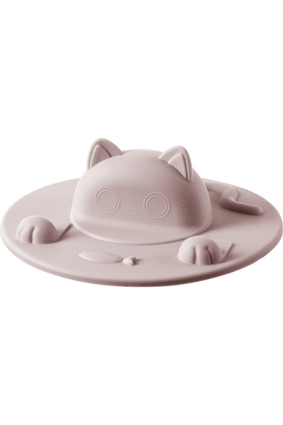Choice Pink Cute Silicone Cat Shaped Cup Lid Leak Proof High Temperature Resi...