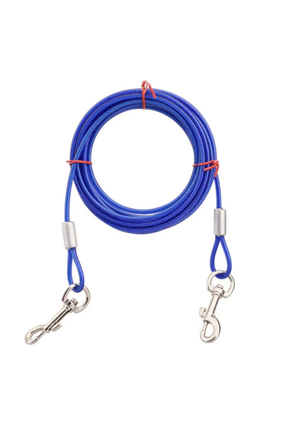 Choice حبل مقود للكلاب من سلك فولاذي عالي الجودة، أزرق اللون، بطول 10 أمتار، ...