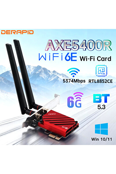 Choice AXE5400R WiFi6E WiFi6E RTL8852CE Bluetooth 5.3 Triple Band 2.4G/5GHz/6...