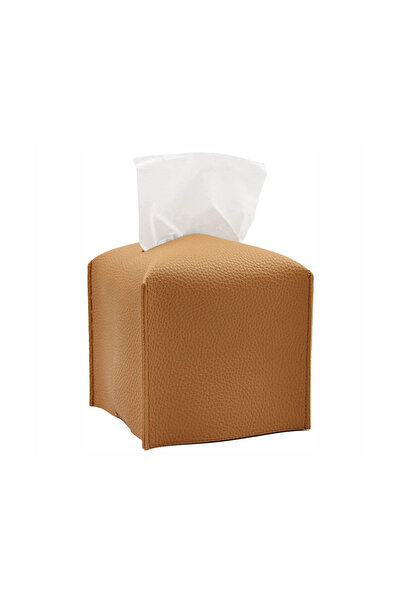 Choice Brown New Tissue Box Car Tissue Container PU Material Modern Style Tis...
