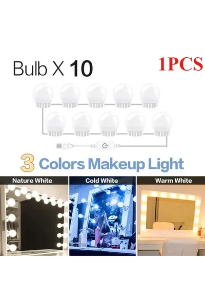 Choice 3 colors LED 1PCS LED Vanity Mirror w/Detachable Bulbs,Hollywood Makeu...
