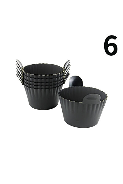 Choice 6pcs black Silicone Air Fryer Egg Poacher Silicone Cupcake Baking Cups...