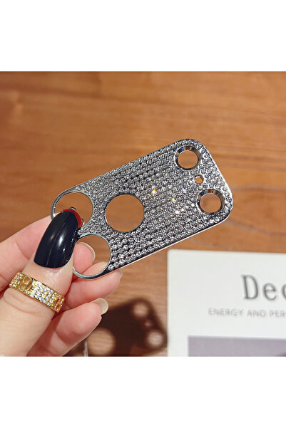 Choice For iphone 17promax Silver 1Pcs Bling Diamond Camera Lens Protector Ca...