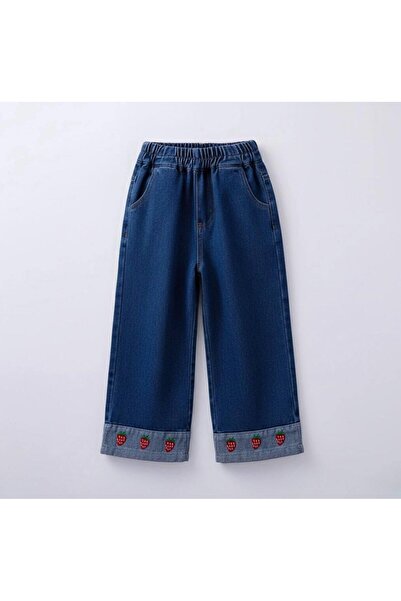 connemara Κοριτσίστικο τζιν παντελόνι με κέντημα φράουλας – Ελαστική μέση με ...