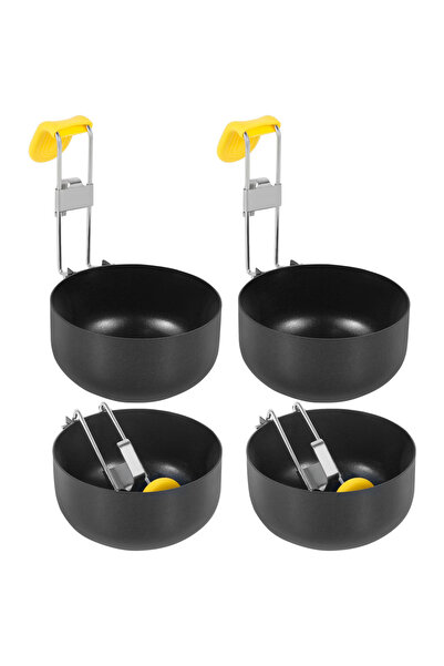 Choice 4pcs 4 Pack Stainless Steel Egg Poacher, Folding Egg Poacher Pan, Non-...