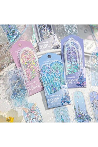 Arabest Bookmarks, Transparent Waterproof Flashing Castle Butterfly Flower Bo...
