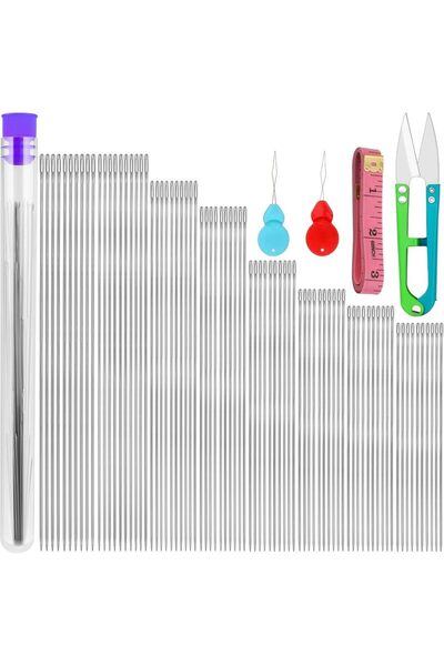 Choice set1 85/102pcs Beading Needles Set Long Straight Seed Beading Thread E...