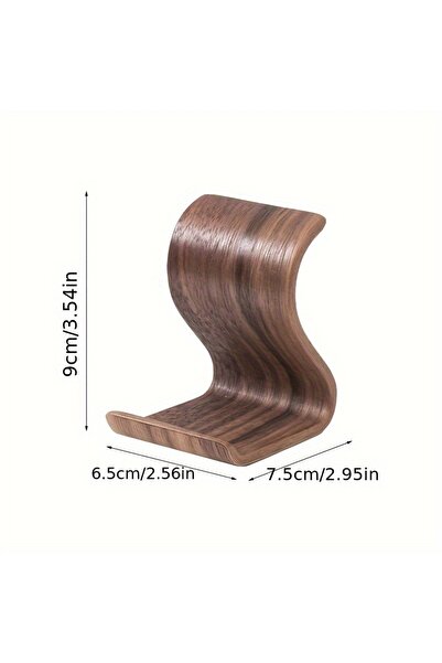 Choice Brown [New Wooden Phone Stand] New Wooden Portable Desktop Phone Stand...