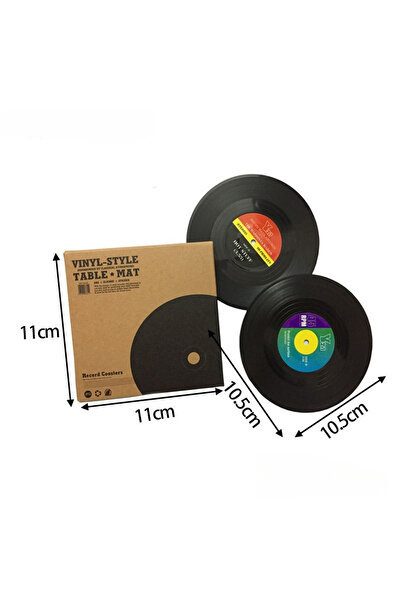 Choice round 10.5cm 2pcs Vinyl Record Coaster Record Decorative Wall Retro CD...