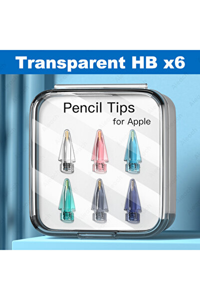 Choice ستة رؤوس أقلام رصاص شفافة HB، طبقة مزدوجة، ناعمة وصلبة، متوافقة مع قلم...