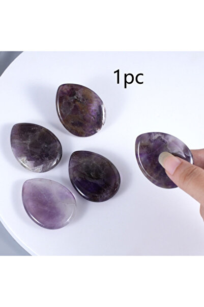 Choice8 حجر الجمشت الطبيعي قطعة واحدة، حجر إبهام متدلي، جمشت، كوارتز وردي، عي...