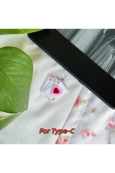 Choice Poker for Type-C Creative Poker Heart, Pink Cowboy Hat Phone Dust Plug...