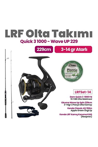 Okuma Dam Quick 3 1000 Fd 9+1 BB Olta Makinesi - Wave Up Spin 229cm 3-14gr 2 ...