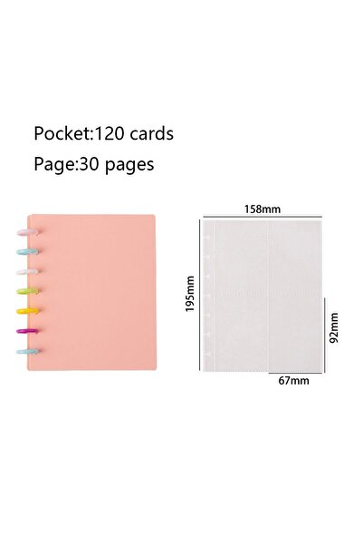 Choice ألبوم صور كيبوب وردي اللون - 30 صفحة - جديد - متعدد الجيوب - مجلد ذو أ...