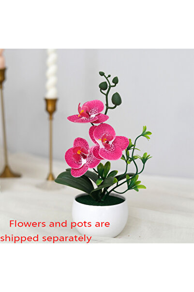 Choice نبات بونساي اصطناعي مزروع في وعاء على شكل فراشة أوركيد، مناسب للاستخدا...