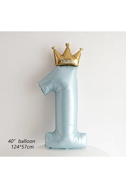 Choice Other 1PC Blue A1 24Pcs 1-Year-Old Crown Aluminum Film Balloon for Boy...