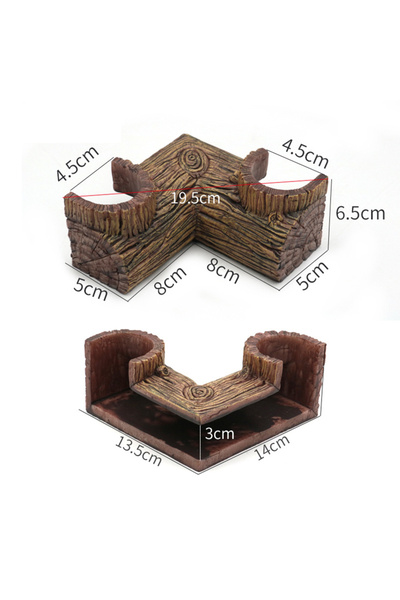 Choice3 A2 【E】Natural Resin Aquariums Ornament Tunnel Shelter Corner Cave For...