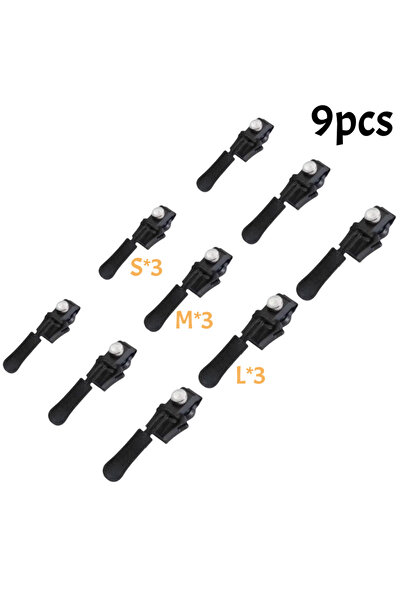 Choice 9 قطع، 3-9 قطع، سحاب ملابس عالمي قابل للفصل، رأس سحاب بديل، منزلق سحاب...