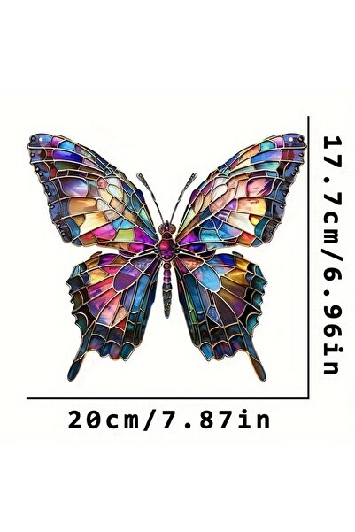 Choice 1 2D Flat Colored Acrylic Butterfly Light-Catching Device Flat Decora ...