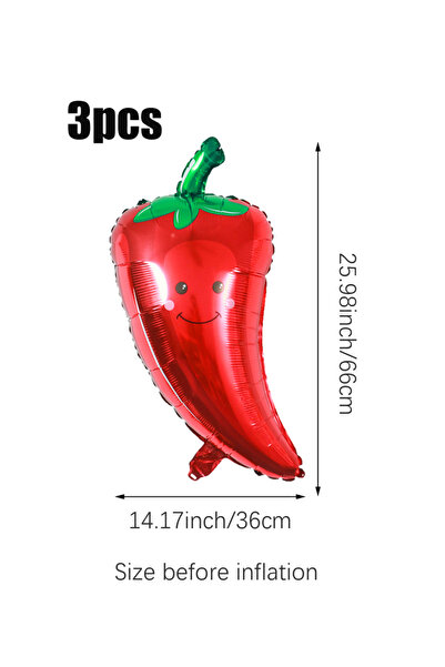 Choice Other 3pcs 1/3pcs Red pepper balloon vegetable and fruit party pepper ...