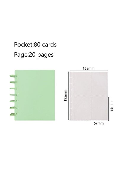 Choice ألبوم صور كيبوب أخضر - ٢٠ صفحة - جديد - متعدد الجيوب - مجلد ذو أوراق س...