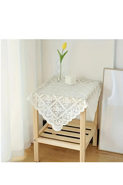Choice 1PC One Antique Embroidered Lace Tablecloth - Solid Color Elegant Flow...