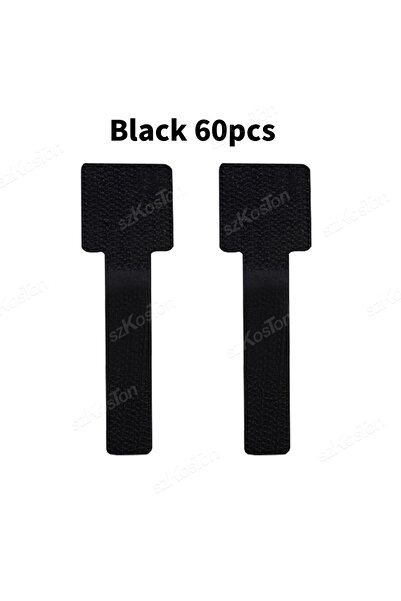 Choice أربطة كابلات سوداء قابلة لإعادة الاستخدام، 60 قطعة (30-90 قطعة) لتنظيم...