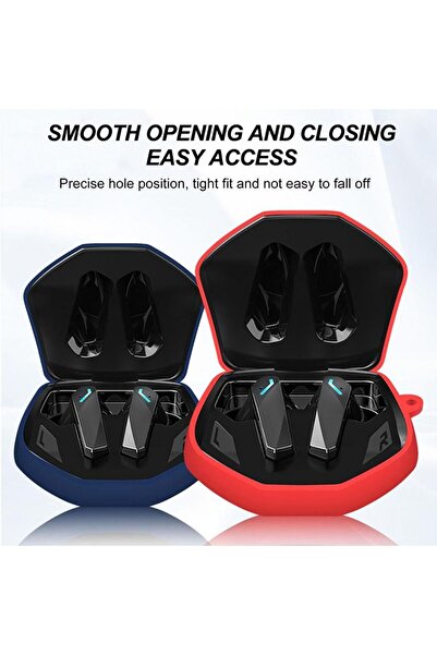 Choice Red Silicone Carry Bag Earphone Protector with Carabiner Headphone Sto...