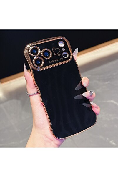 Choice جراب هاتف أسود مطلي بالكهرباء بتصميم جانبي لهاتف iPhone 17 Pro Max و 1...