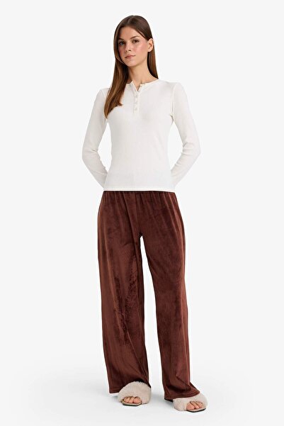 DeFacto Regular Fit Velur Pajama Bottoms G5915Ax25Wn