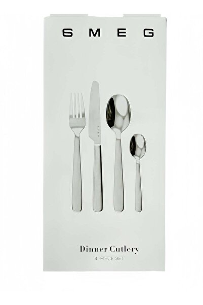SMEG طقم أدوات مائدة من الفولاذ المقاوم للصدأ مكون من 4 قطع، طقم أدوات مطبخ، ...