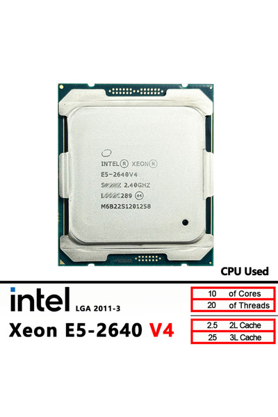 Intel Xeon E5-2640V4 E5-2640 v4 2.4 GHz Used 10 cores 25M 90W 14nm CPU proces...