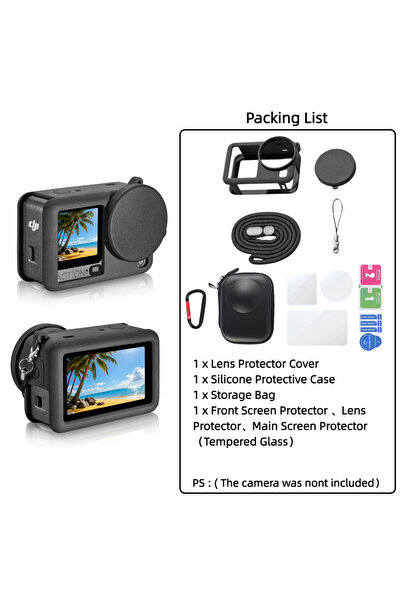 Choice Blue color For Dji Osmo Action 6 Camera Accessory Kit Lens Guard/Silic...