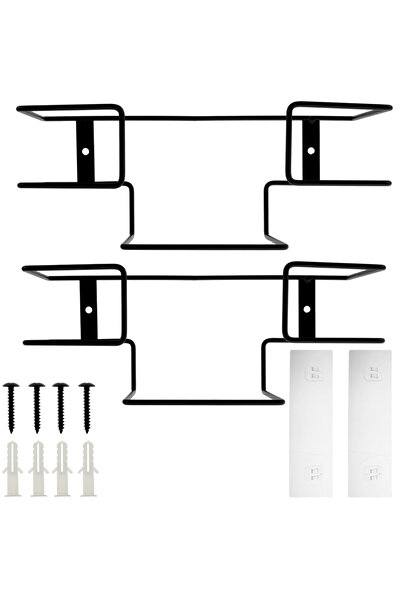 Choice 2PCS Black S L 2Pcs Glove Holder Iron Wall Mounted Glove Box Holder Sp...