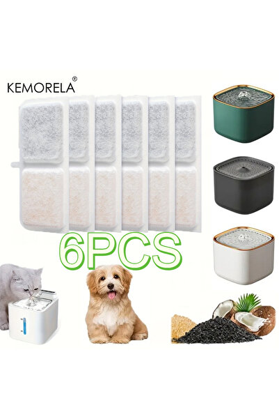 Choice ٦ قطع من فلاتر نافورة مياه القطط المصنوعة من الكربون النشط، ٦/١٢ قطعة ...