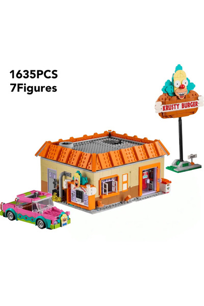 Choice مجموعة مكعبات بناء مطاعم كراستي برجر، 1635 قطعة، بدون علبة، إصدار 2025...