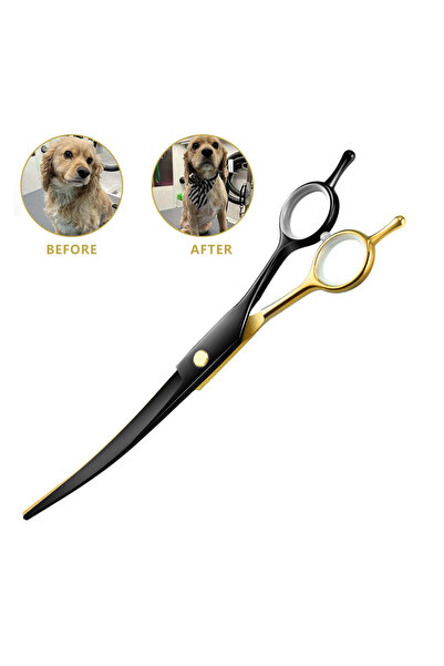 Choice BlackGold Cutting Professional 7-Inch Curved Chunkers Shears for Pet G...
