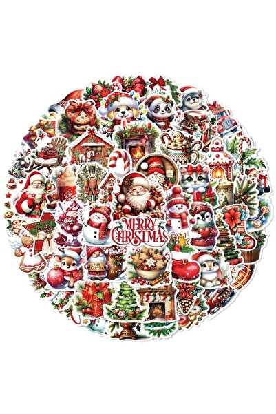 Choice 60pcs 60Pcs Cute Christmas Waterproof Graffiti DIY Waterproof Stickers...