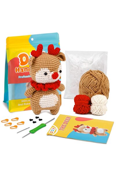 Choice deer Fenrry Deer Crochet Kit Starter DIY Pack With Yarn Balls Crochet ...