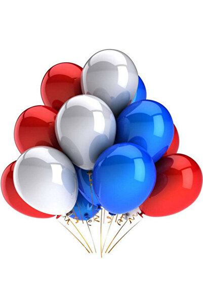 Generic 100-Piece Decorative Party Dark Blue Red White Balloon Set 12inch Bab...