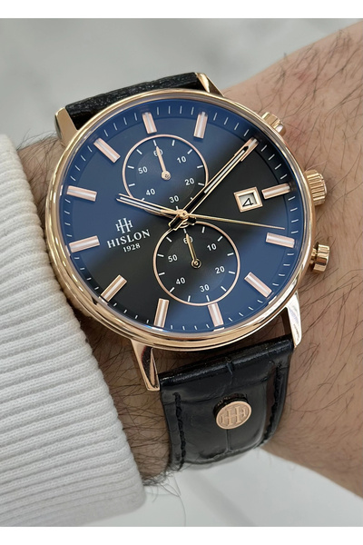 Hislon Orijinal Deri Kordon Su Geçirmez Erkek Kol Saati ILKMS200R-04BR