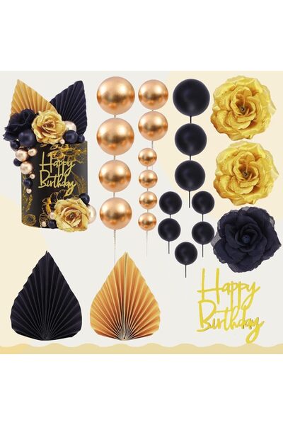 Choice 24pcs 24 PCS Boho Cake Topper Flower Cake Toppers Flower Palm Leaves w...