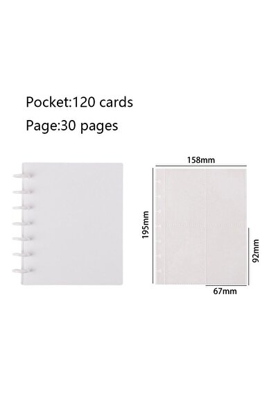 Choice ألبوم صور كيبوب أبيض - 30 صفحة - جديد - متعدد الجيوب - مجلد ذو أوراق س...