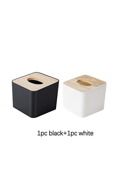Choice White and Black 1/2 covered square European tissue boxes, suitable for...