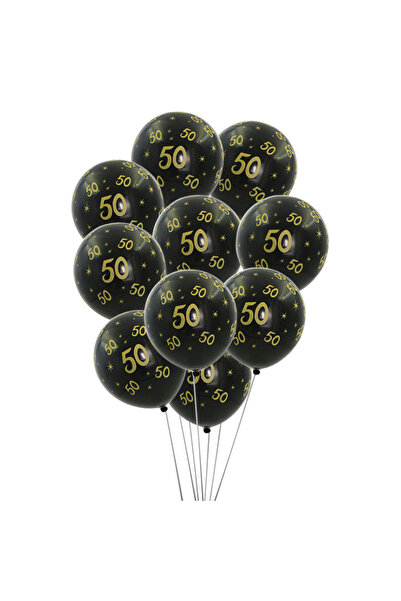 Choice 20 بالون لاتكس أسود مقاس 12 بوصة، 50 بالونًا في الكيس الواحد، مناسب لح...