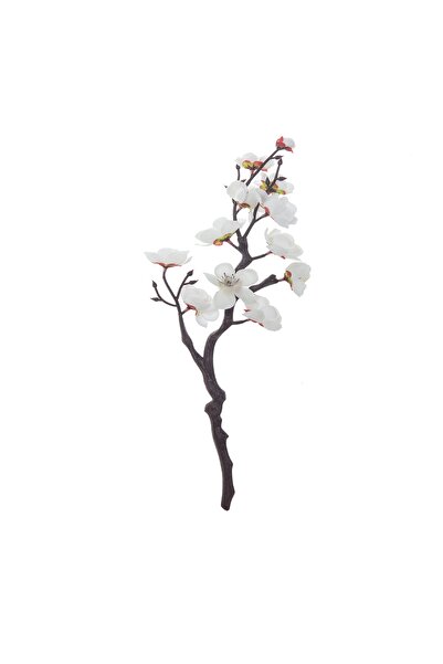 Choice Milky White 1pc Artificial Flowers Spring Plum Blossom Peach Branch Si...